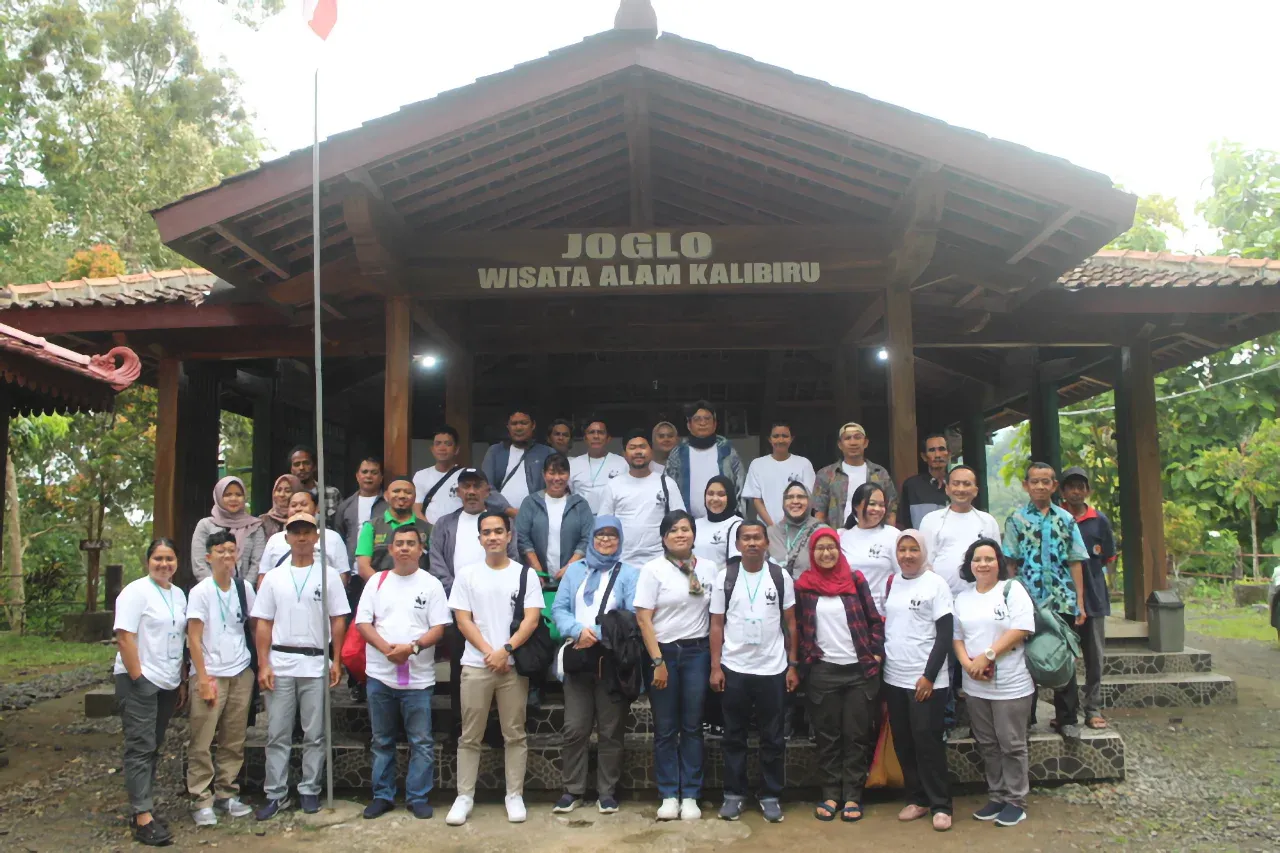 Image: Training participants visit Kalibiru tourism, Kulon Progo, Yogyakarta