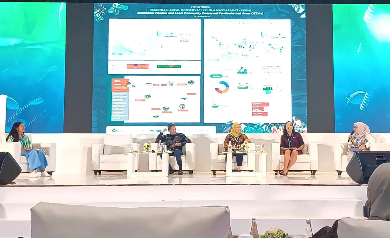 Cindy Julianty spoke about indigenous peoples' and local communities' conservation practices and their contribution to biodiversity conservation at the IBSAP launch (8/8/2024)