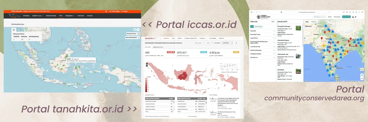Geoportal Tanahkita.id and iccas.or.id: tools to navigate the tenurial situation of ICCAs and efforts to protect the rights of indigenous and local communities